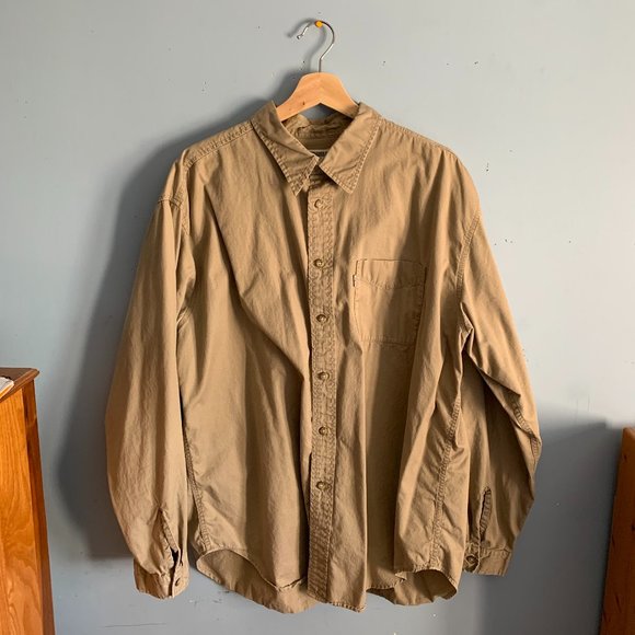 Beige Levi Button-Up Shirt - Picture 1 of 3
